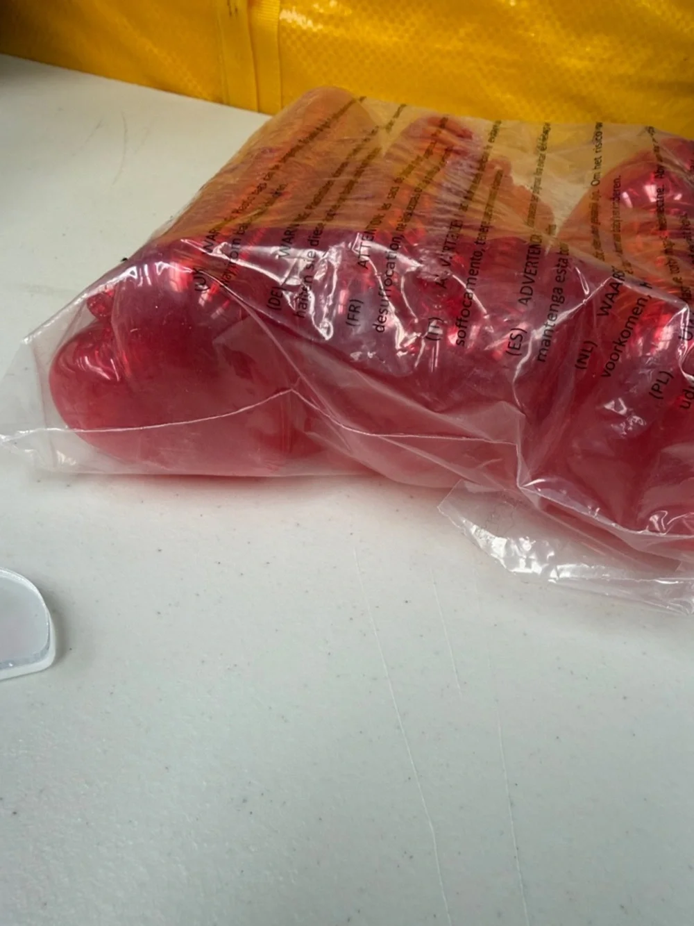 Fillable Red Plastic Hearts - with center holes to hang - bulk pack of red heart